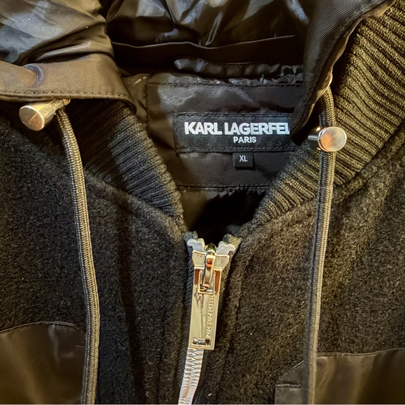 Karl Lagerfeld Black Hooded Jacket - Picture 4 of 6